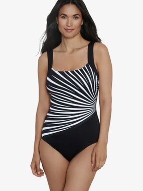 Swim Solution, Leading Points Illusion Tank One Piece, 16